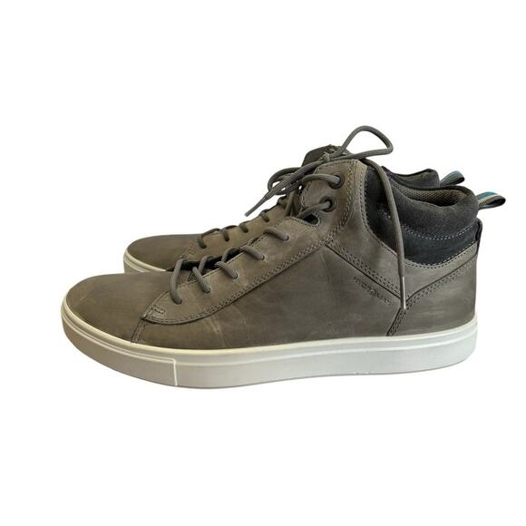 ECCO Men's Kyle Hi-Top Waterproof Hydromax Sneaker Gray Leather Mens size 47 - Picture 2 of 10